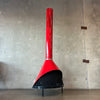 Vintage Mid Century Modern Red Porcelain Enamel Finish Preway Fireplace