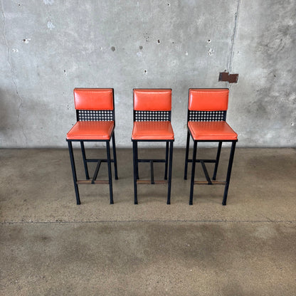 Set of Three Mid Century Barstools