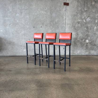Set of Three Mid Century Barstools