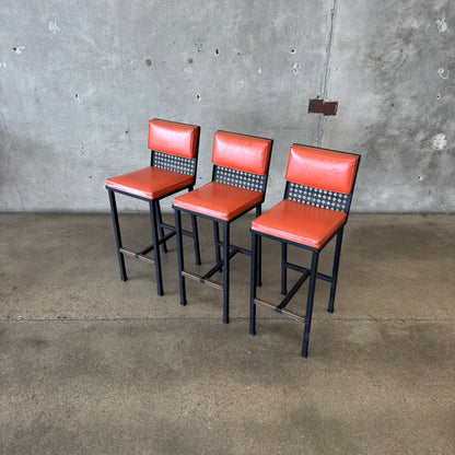 Set of Three Mid Century Barstools