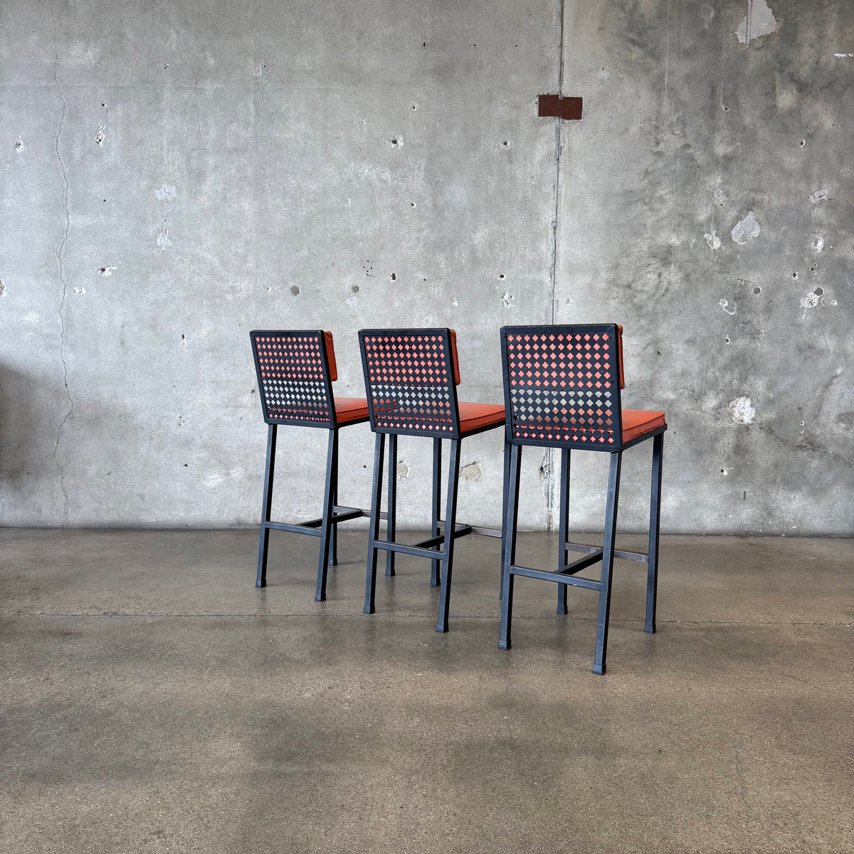 Set of Three Mid Century Barstools