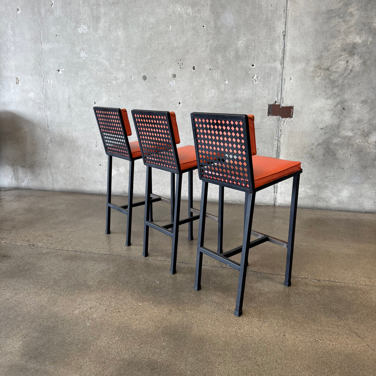 Set of Three Mid Century Barstools