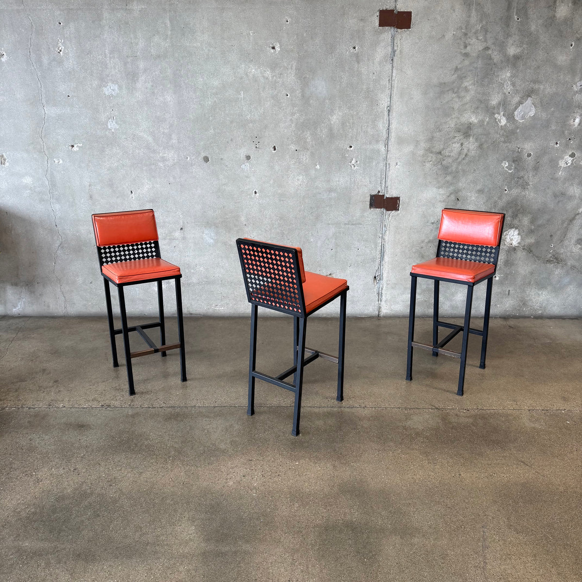 Set of Three Mid Century Barstools