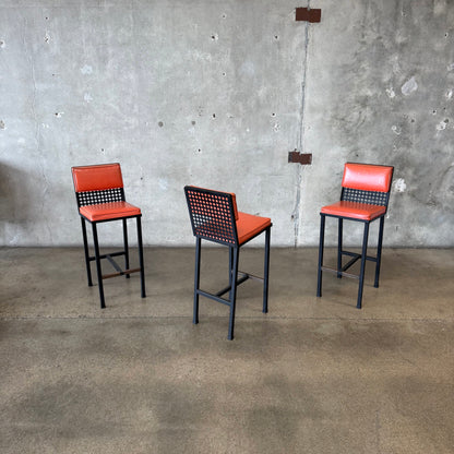 Set of Three Mid Century Barstools