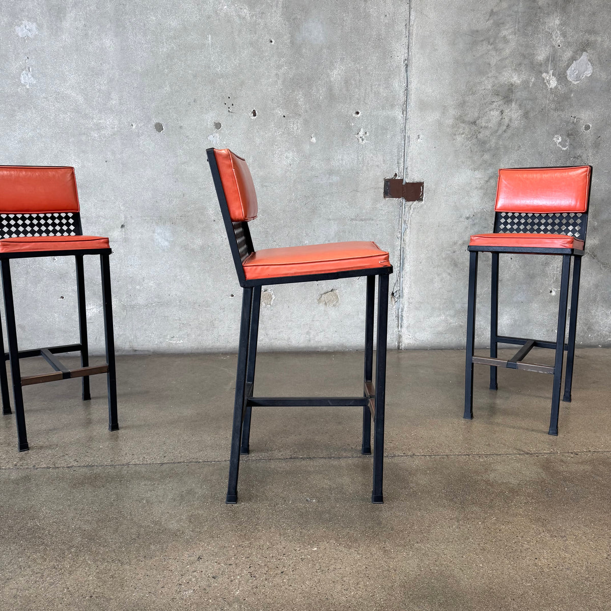 Set of Three Mid Century Barstools