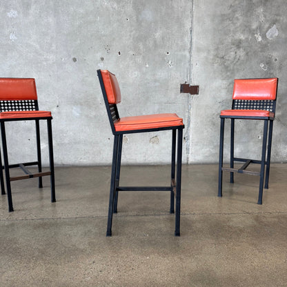 Set of Three Mid Century Barstools