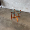 Teak & Glass Danish Side Table #1