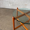Teak & Glass Danish Side Table #1