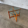 Teak & Glass Danish Side Table #1
