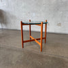Teak & Glass Danish Side Table #1