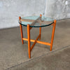 Teak & Glass Danish Side Table #1