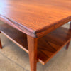 Mid Century Jens Risom Walnut Two-Tier Side Table/End Table