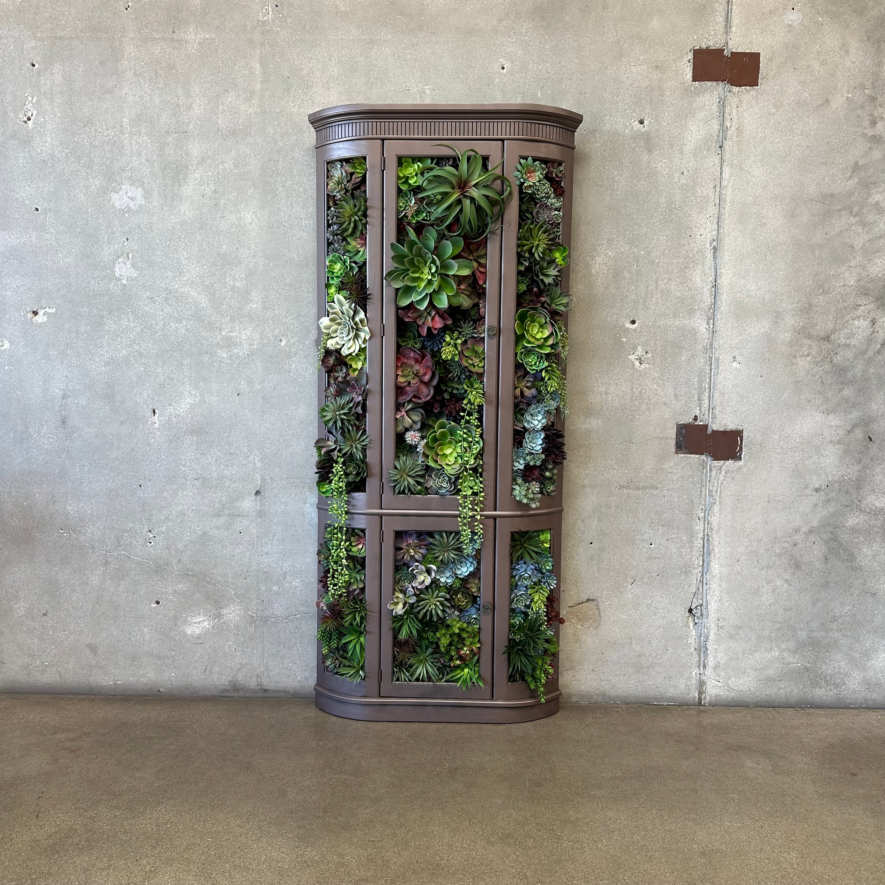 succulent plant cabinet Custom Succulent Curio Cabinet