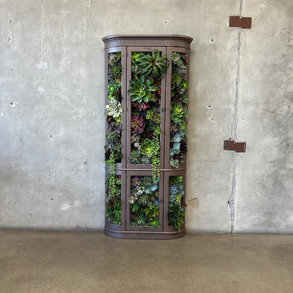 Custom Succulent Curio Cabinet