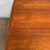 1960s Danish Modern Table w/ Rattan Shelf
