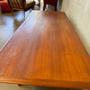 1960s Danish Modern Table w/ Rattan Shelf