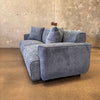 Mid Century Style Blue Boucle Sofa
