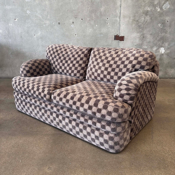 Vintage 80s Post Modern Checkered Sofa