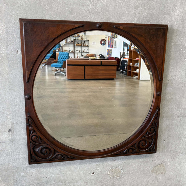 Antique Mirror w/ Decorative Etchings