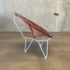 Vintage Leather Lounge Chair Oval Saddle by Garza Marta