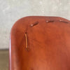Vintage Leather Lounge Chair Oval Saddle by Garza Marta