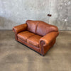 Nailhead + Leather Loveseat #2