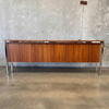 Modern Teak & Chrome Custom Credenza