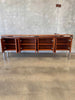 Modern Teak & Chrome Custom Credenza