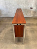 Modern Teak & Chrome Custom Credenza
