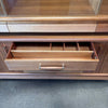 Vintage John Keal for Brown Saltman Bleached Mahogany Credenza + Hutch