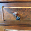 Late Victorian American Vanity Dresser With Mirror & Glass Roller Feet