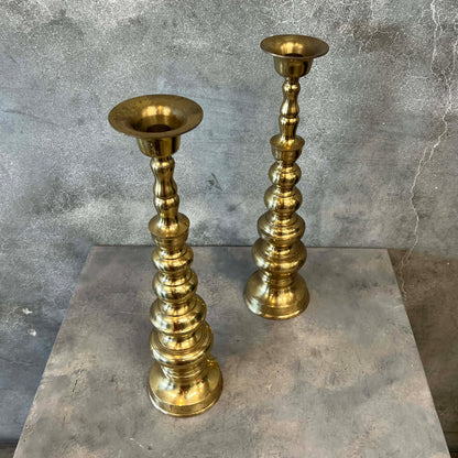 Pair of Brass HOMCO Candle Stick Holders Made in Japan