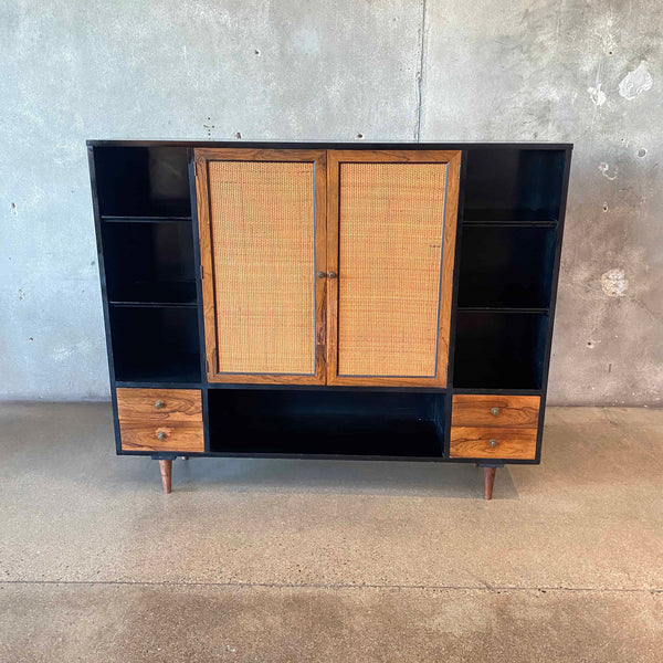 Mid Century Modern Credenza Cabinet by Lane Rosewood & Ebony