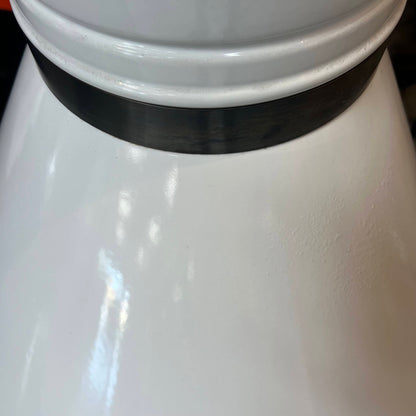 Vintage Mid Century Modern White Porcelain Enamel Preway Fireplace