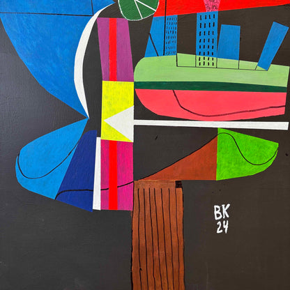 Benni Korzen Abstract Painting '24 (Black)