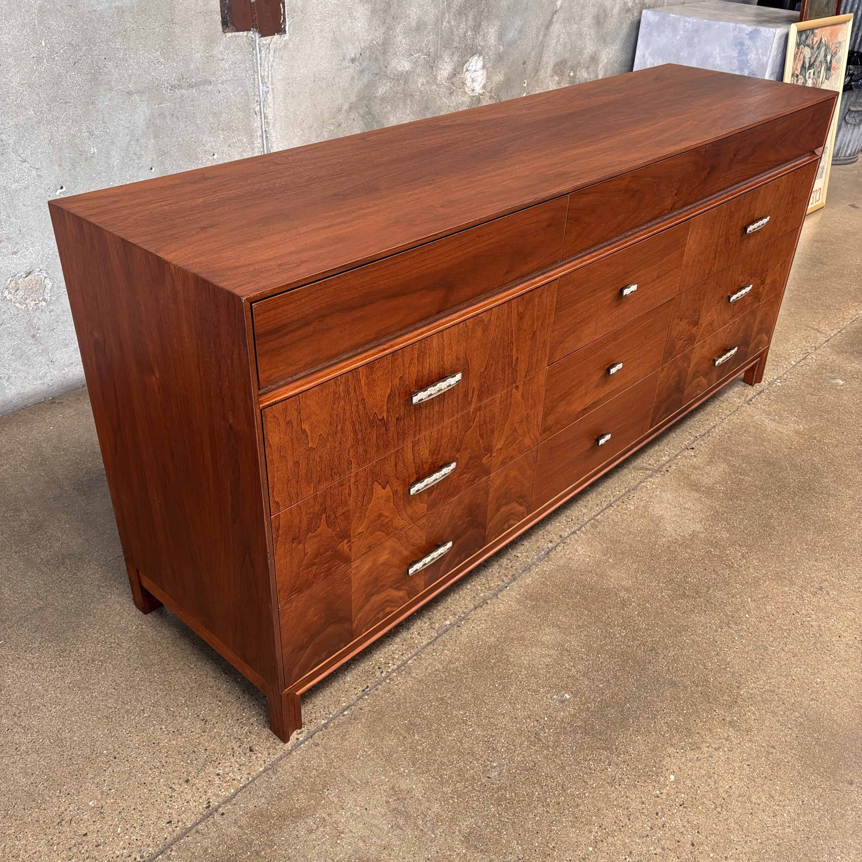 dresser mcm Mid Century Modern John Keal for Brown Saltman Walnut Dresser 1960's