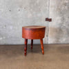 Vintage round 3 Legged Butcher Block