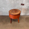 Vintage round 3 Legged Butcher Block