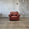 Stickley Leather Lounge Chair and Ottoman