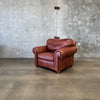 Stickley Leather Lounge Chair and Ottoman