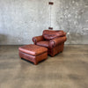 Stickley Leather Lounge Chair and Ottoman