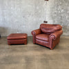 Stickley Leather Lounge Chair and Ottoman