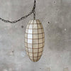 1960's Capiz Elliptical Oval Pendant Lamp