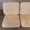 Postmodern Steelcase Chrome & Oatmeal Tweed 3 Seater Sofa