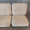 Postmodern Steelcase Chrome & Oatmeal Tweed 3 Seater Sofa