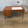 Mid Century Three-Drawer Desk by Drexel w/ Leaf - Design by John Kurt 1960s