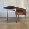 Mid Century Three-Drawer Desk by Drexel w/ Leaf - Design by John Kurt 1960s