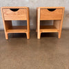 Blueground Pair of White Oak Side Tables