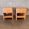 Blueground Pair of White Oak Side Tables