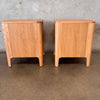 Blueground Pair of White Oak Side Tables